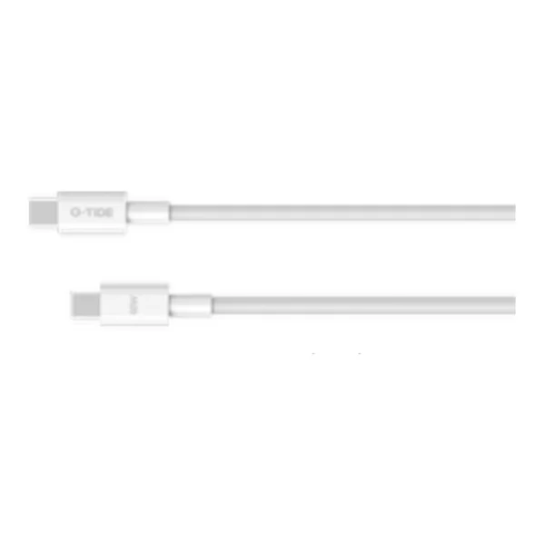 Cable G-TIDE USB-C a USB-C blanco de 60 W y 1.5 m