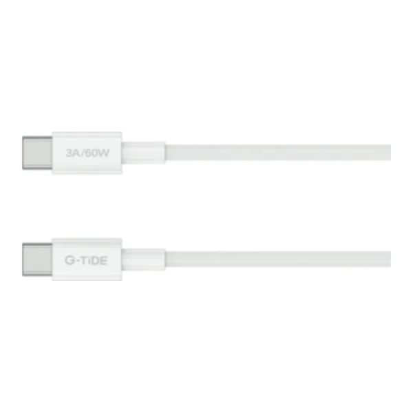Cable G-TIDE USB-C a USB-C blanco de 3 m